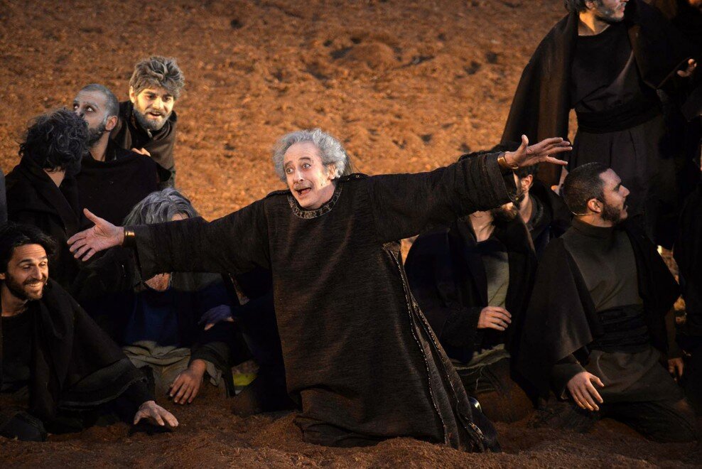 Mariano Rigillo in "Agamennone", la prima tragedia della trilogia "Orestea"
